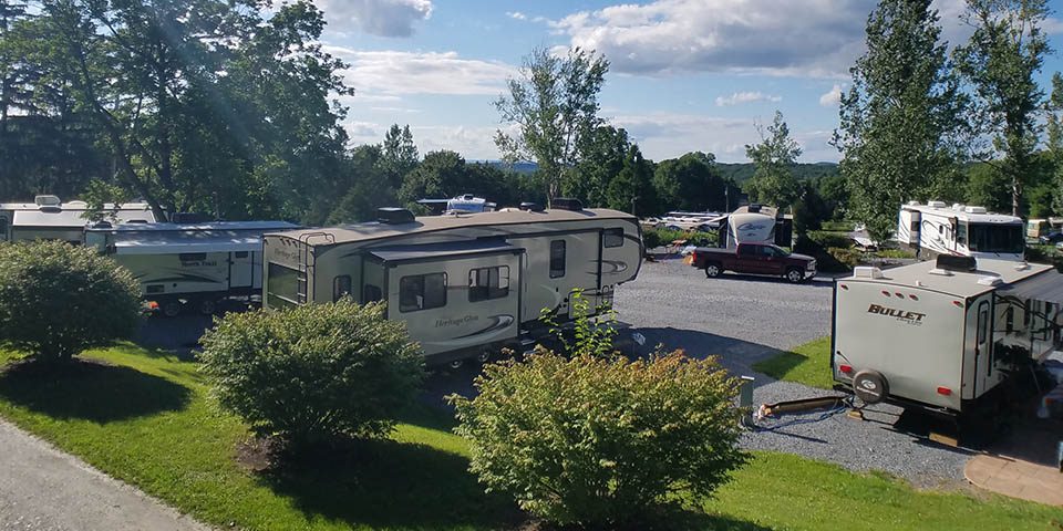 Spacious RV sites at Elizabethtown / Hershey KOA Holiday for families planning their camping vacation