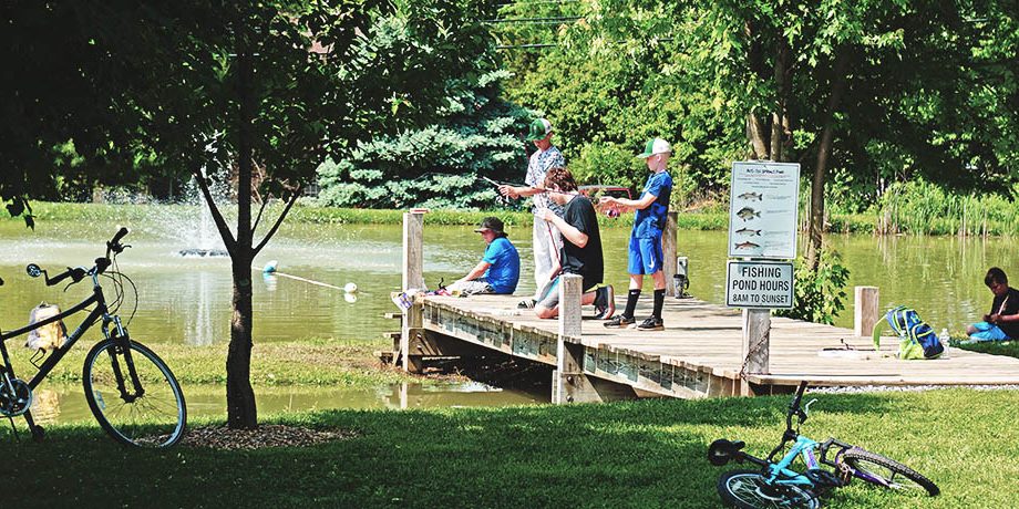 Family Fishing at Elizabethtown / Hershey KOA Holiday Family fishing together at Elizabethtown / Hershey KOA Holiday during a relaxing long weekend in Central Pennsylvania