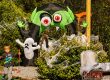 Children enjoying Halloween decorations during a family camping weekend at Elizabethtown / Hershey KOA Holiday